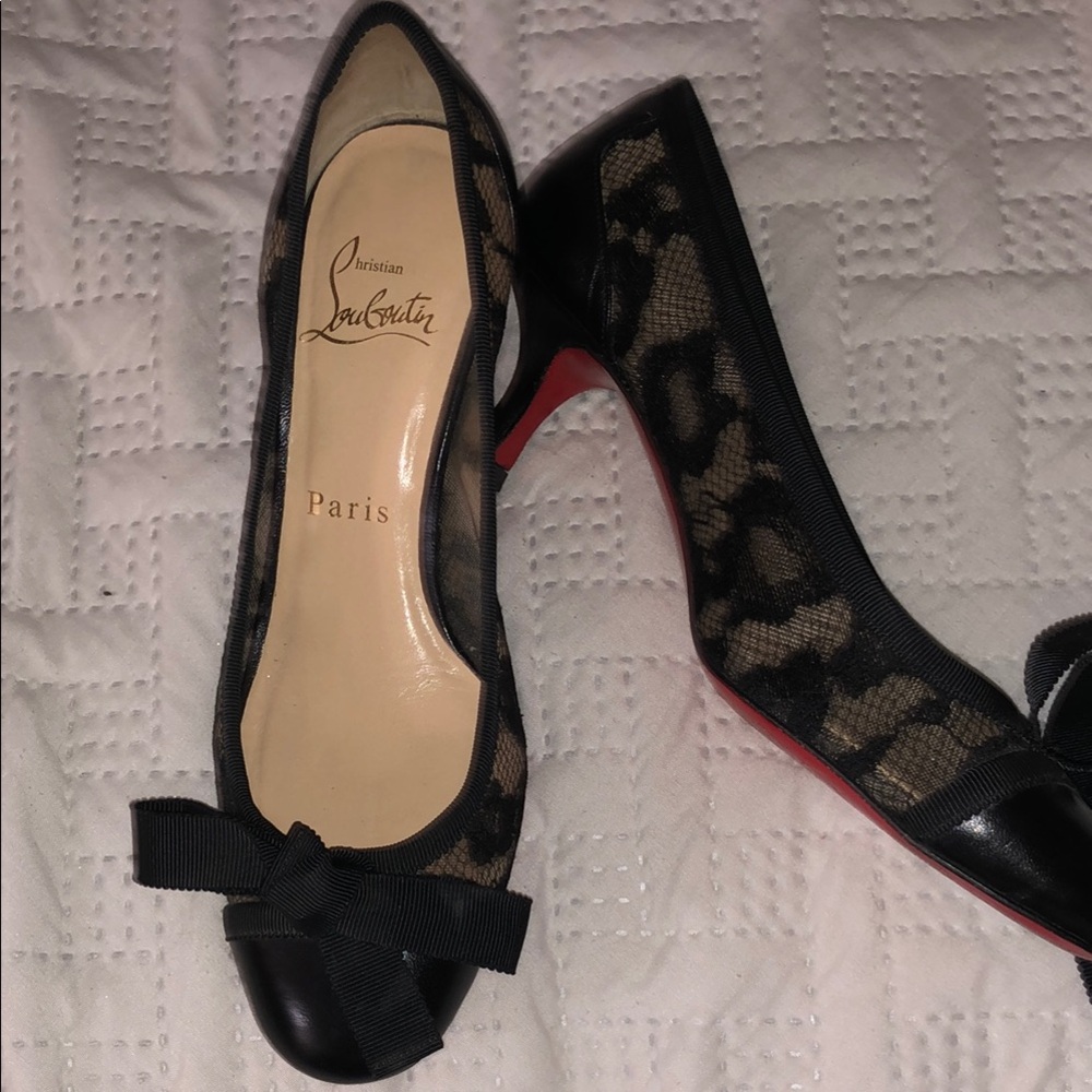 Christian Louboutin Black and Red Heels